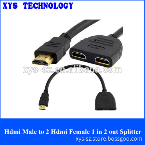 hdmi male to 2 hdmi female 1 in 2 out Splitter